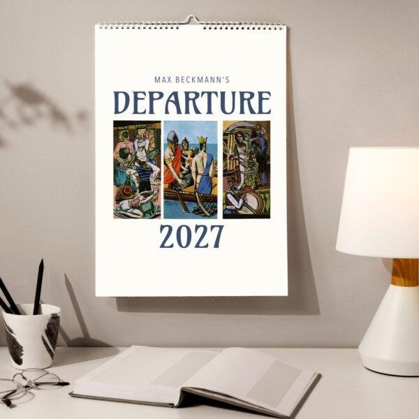 Max Beckmann's Departure 2027 wall calendar with triptych artwork