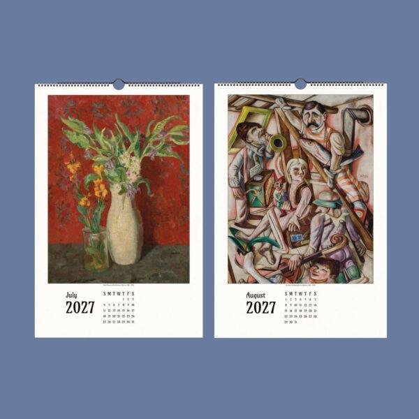 Two 2027 wall calendars featuring classic art paintings