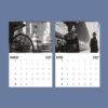 2027 wall calendar showing March and April with vintage photos