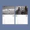 2027 wall calendar showing May and June with vintage photos