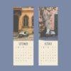 September and October wall calendar with European street scooter photos