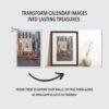 Calendar photo of street scene transformed into framed wall art