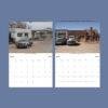2027 wall calendar featuring vintage Route 66 gas stations