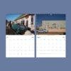 2027 wall calendar featuring vintage cars and Route 66 scenes