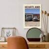 Heartland 2027 wall calendar hanging above stylish desk