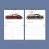 2027 vintage classic car wall calendar March and April