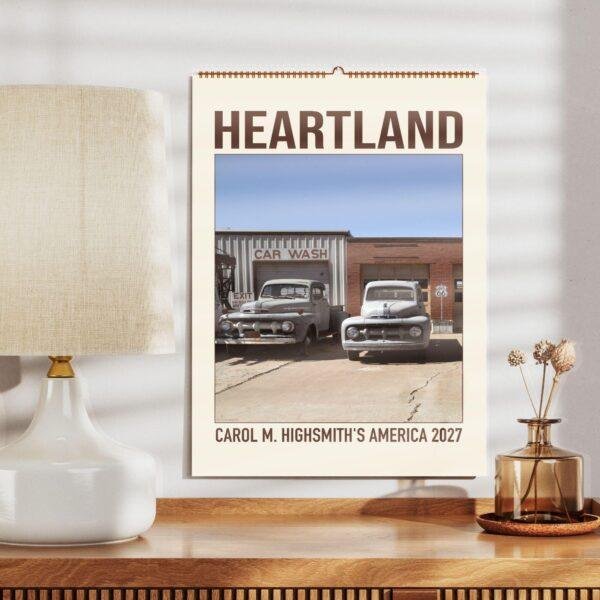 Heartland 2027 wall calendar featuring vintage trucks on Route 66