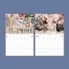2027 wall calendar July August pages with classical art collages