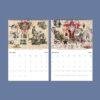 2027 wall calendar showing November and December with vintage collage art