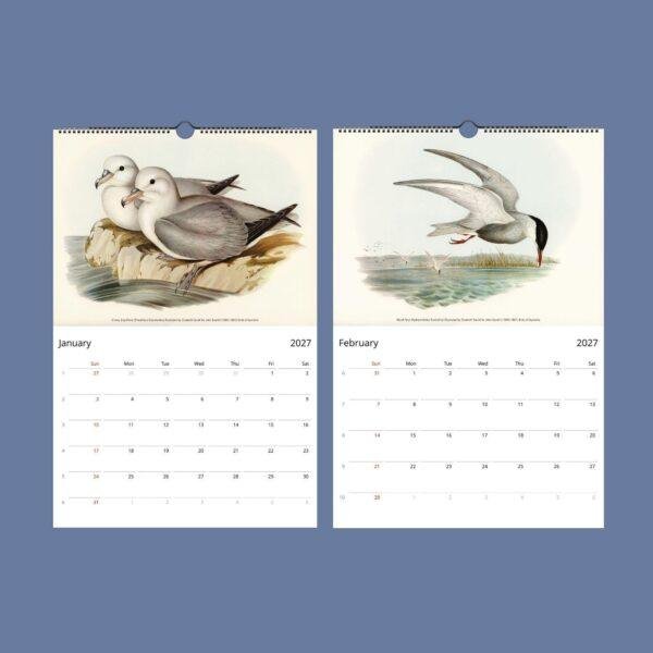 Bird Watching John Gould Wall Calendar