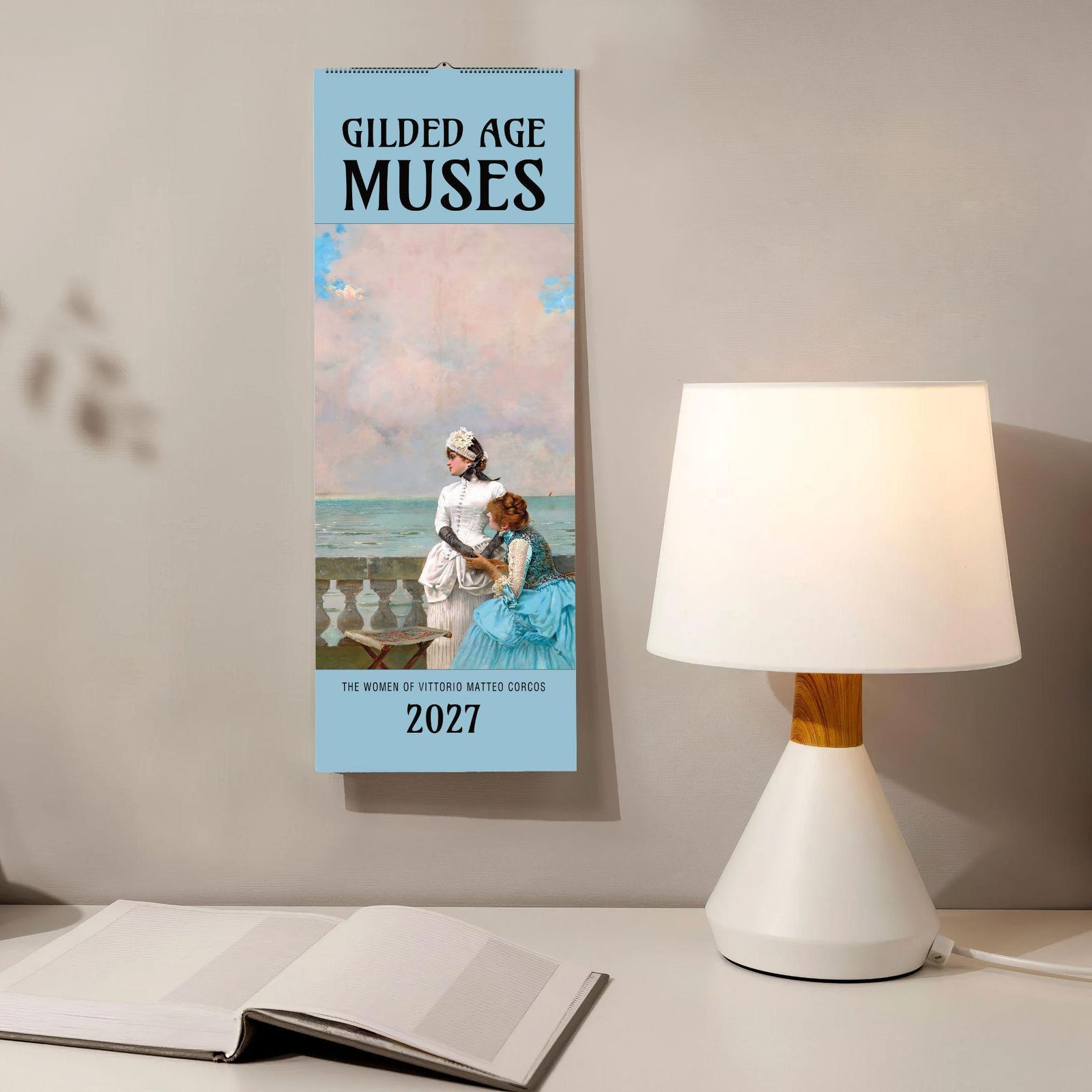 2027 Gilded Age Muses wall calendar featuring Victorian women painting