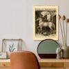 2027 Albrecht Dürer wall calendar hanging above stylish desk