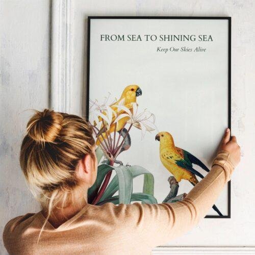 Botanical Parrot Print