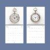 2027 wall calendar featuring antique pocket watches for January and February