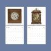 2027 wall calendar featuring antique Vienna clocks