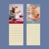 May and June cake-themed notepad or calendar pages