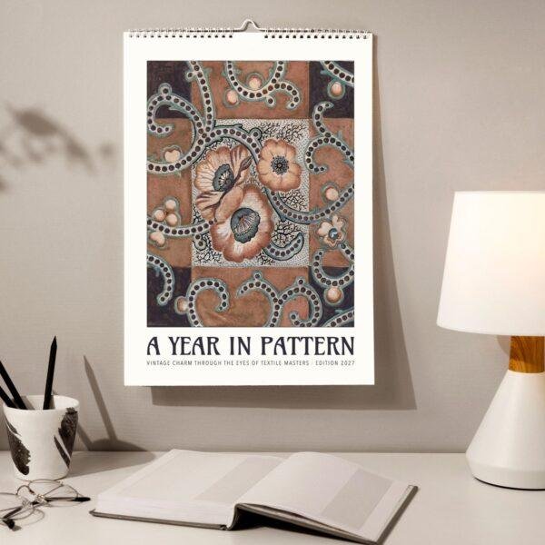 A Year in Pattern 2027 vintage textile wall calendar