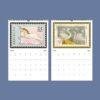 2027 wall calendar with vintage postage stamp illustrations