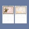 2027 wall calendar May June vintage postage stamp animal art