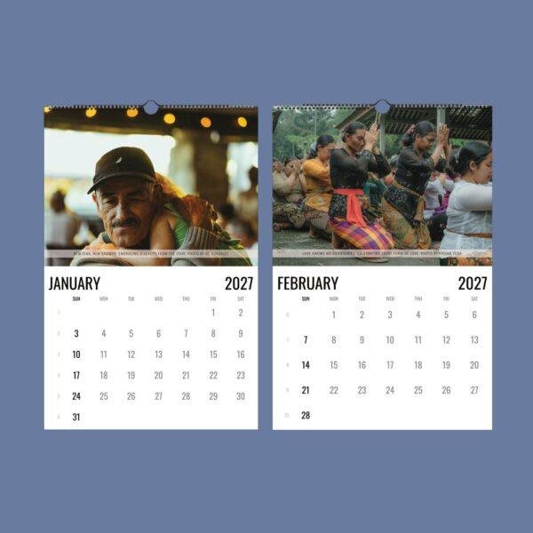 2027 wall calendar showing January and February pages
