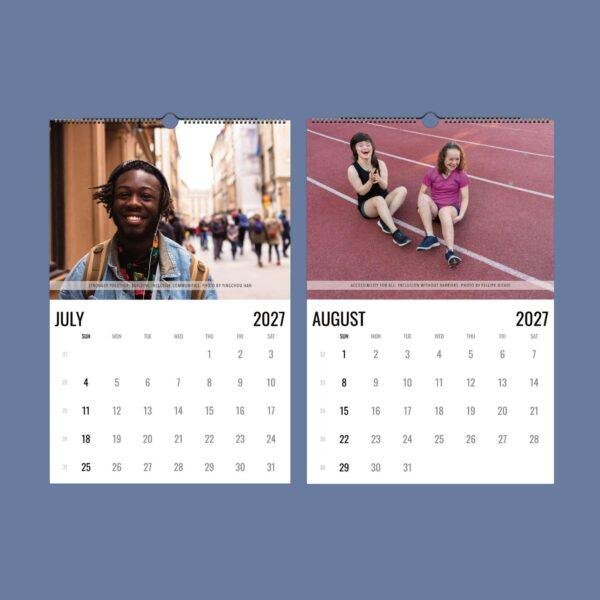 2027 wall calendar showing July and August months