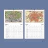 2027 wall calendar featuring vintage antique city maps