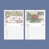 2027 wall calendar featuring vintage antique maps for July August