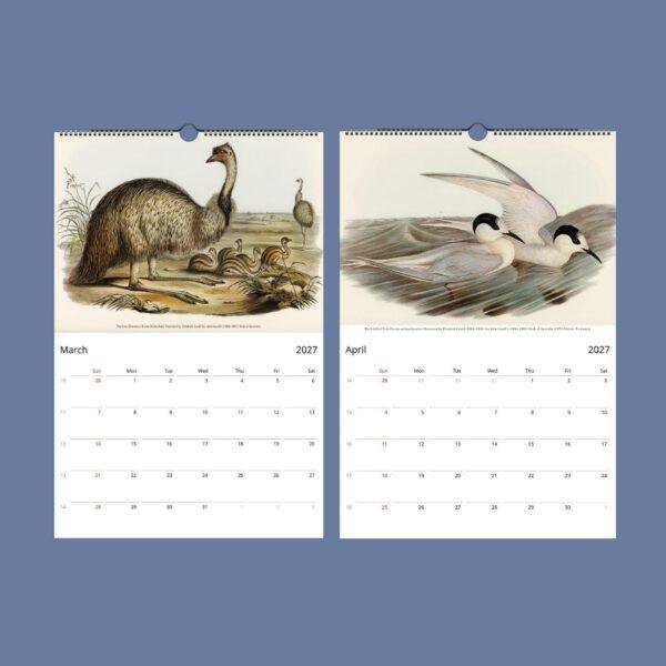 Bird Watching John Gould Wall Calendar