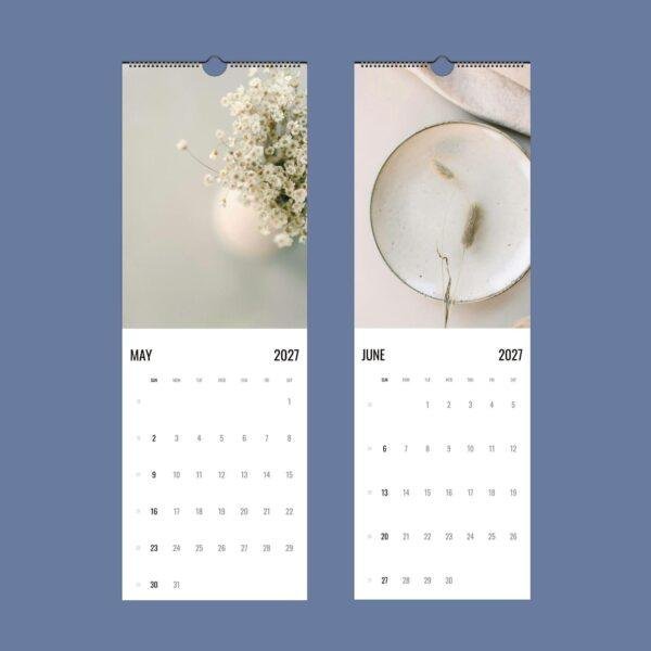 2027 wall calendar showing May and June months