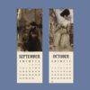 September and October wall calendars featuring Victorian-era paintings
