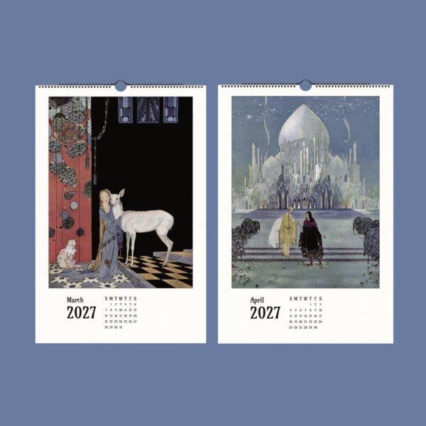 2027 wall calendar featuring vintage fairy tale illustrations