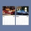 2027 Jaguar classic cars wall calendar July August pages