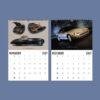 2027 Jaguar classic car wall calendar November December pages