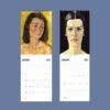 2027 wall calendar featuring classic portrait paintings for January February