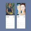 2027 wall calendar featuring fine art paintings for fall months