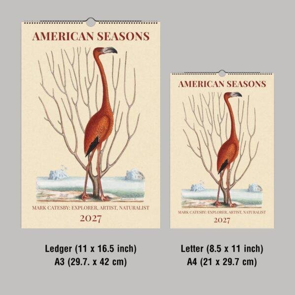American Seasons 2027 wall calendar two size comparison
