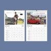2027 vintage car wall calendar showing January and February