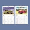 2027 vintage British classic car wall calendar May June