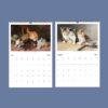2027 wall calendar featuring vintage kitten paintings for July August