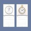 2027 wall calendar featuring antique timepieces March April