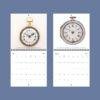 2027 wall calendar featuring antique pocket watches July August