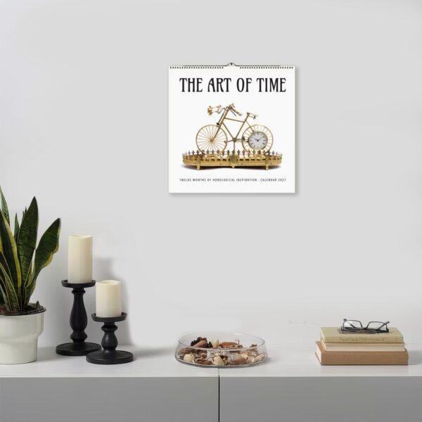 The Art of Time 2027 wall calendar with golden bicycle clock