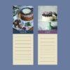 March and April cake-themed decorative notepad pages