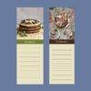 January and February cake-themed monthly notepad pages