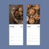 2027 wall calendar showing September and October baked goods