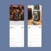 2027 wall calendar featuring vintage twin-lens reflex cameras