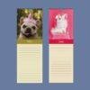 May and June dog calendar pages with party hat pups