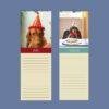July and August dog calendar pages with party hat dachshunds
