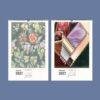 2027 wall calendar showing January floral and February quilt artwork