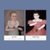2027 wall calendar featuring antique folk art portrait paintings